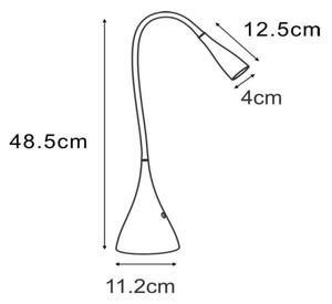 Lucide 18650/03/31 - LED Zatemnitvena namizna svetilka ZOZY LED/4W/230V bela