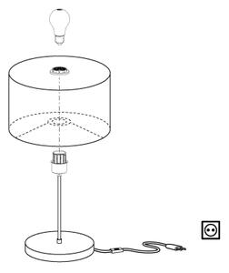 Eglo 31631 - Namizna svetilka MASERLO 1xE27/60W/230V