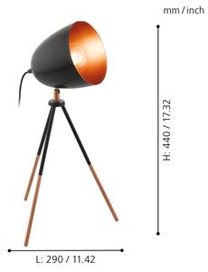 Eglo 49385 - Namizna svetilka CHESTER 1xE27/60W/230V