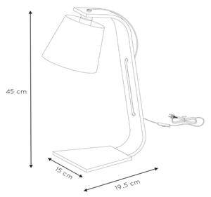 Lucide 06502/81/31 - Namizna svetilka NORDIC 1xE14/40W/230V bela