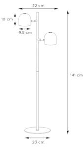 Lucide 03703/10/30 - LED Zatemnitvena stoječa svetilka SKANSKA-LED 2xLED/5W/230V