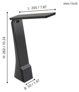 Eglo 97045 - LED Zatemnitvena namizna svetilka LA SECA 1xLED/1,8W/230V črna