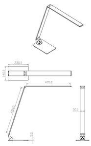 Fabas 3265/30/212 - LED Zatemnitvena svetilka WASP 12W/230V 3000/4000/5000K krom