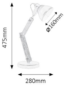 Rabalux 4199 - Namizna svetilka AKSEL 1xE14/15W/230V črna