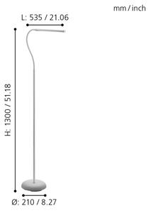 Eglo 96436 - LED Zatemnitvena talna svetilka LAROA LED/4,5W/230V