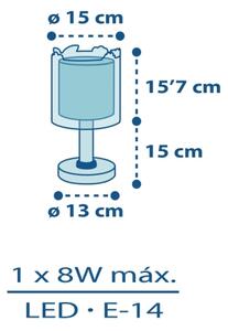 Dalber D-76111 - Otroška lučka MY LITTLE JUNGLE 1xE14/8W/230V