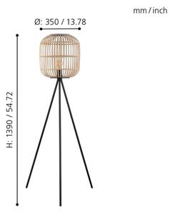 Eglo 43219 - Stoječa svetilka BORDESLEY 1xE27/28W/230V