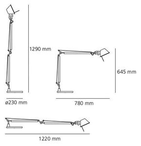 Artemide AR A004430+AR A005330 KOMPLET - Namizna svetilka 1xE27/70W/230V