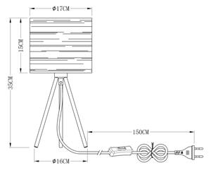 Globo 15342T - Namizna svetilka TUNNO 1xE14/15W/230V