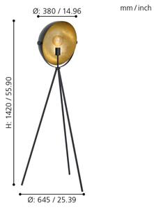 Eglo 98458 - Stoječa svetilka DARNIUS 1xE27/40W/230V