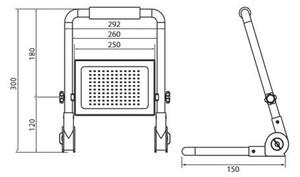 LED Reflektor s stojalom ADVIVE WORK LED/100W/230V IP65