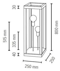 Spot-Light 51518274 - Talna svetilka KAGO 2xE27/60W/230V mat hrast