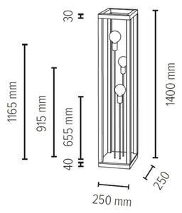 Spot-Light 51524374 - Talna svetilka KAGO 3xE27/60W/230V mat hrast