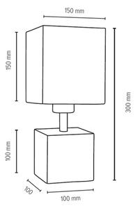 Spot-Light 7199174 - Namizna svetilka TRONGO SQUARE 1xE27/25W/230V