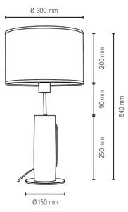 Spot-Light 77628904 - Namizna svetilka PINO 1xE27/40W/230V