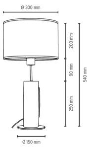 Spot-Light 77627904 - Namizna svetilka PINO 1xE27/40W/230V