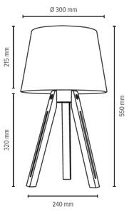 Spot-Light 6111004 - Namizna svetilka TRIPOD 1xE27/40W/230V