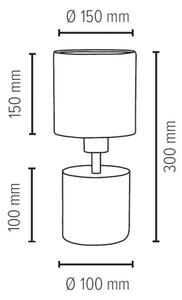 Spot-Light 6091937 - Namizna svetilka STRONG ROUND 1xE27/25W/230V