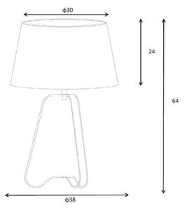 Lucide 30567/81/97 - Namizna svetilka CAPUCINO 1xE27/60W/230V