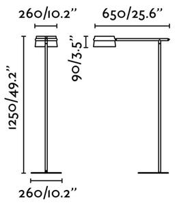 FARO 29569 - LED Zatemnitvena stoječa svetilka LOOP LED / 6W / 230V