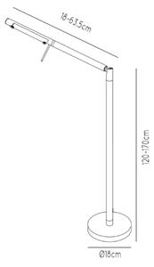 Lucide 12719/06/30 - LED Zatemnitvena talna svetilka BERGAMO LED/8W/230V