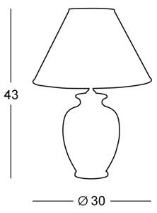 Kolarz A1340.70 - Namizna svetilka CHIARA 1xE27/100W/230V bel pr. 30 cm