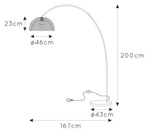 Lucide 30773/01/30 - Stoječa svetilka MESH 1xE27/60W/230V