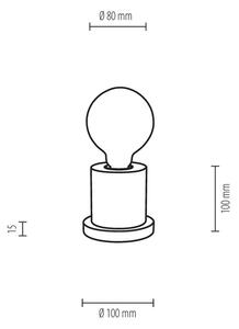 Spot-Light 7392102 - Namizna svetilka TASSE 1xE27/25W/230V bukev