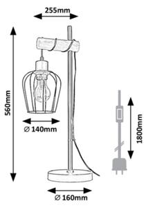 Rabalux 5245 - Namizna svetilka FABIAN 1xE27/40W/230V