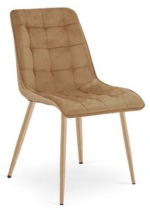 Jedilni stol SPLIT VELVET, rjav