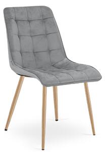 Jedilni stol SPLIT VELVET, svetlo siv