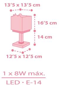 Dalber 63111S - Otroška svetilka JUNGLE 1xE14/8W/230V roza