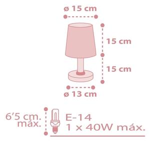 Dalber 82211S - Otroška svetilka STAR LIGHT 1xE14/40W/230V roza