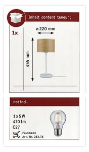 Paulmann 79638 - 1xE27/20W Namizna svetilka NETA 230V