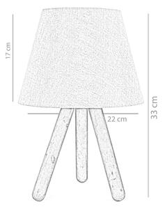 Namizna svetilka WOOD 1xE27/60W/230V kremna