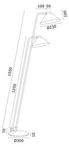 Argon 7074 - Stoječa svetilka GABIAN 2xE27/15W/230V bela
