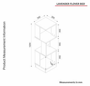 Stojalo za rastline LEVANDER 120,4x35 cm bela