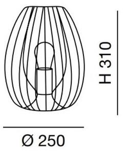 Fabas Luce 3677-34-102 - Namizna svetilka CAMP 1xE27/40W/230V bela