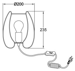 Fabas Luce 3677-34-101 - Namizna svetilka CAMP 1xE27/40W/230V črna