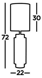 Searchlight EU59041BK - Namizna svetilka FLASK 1xE27/60W/230V modra