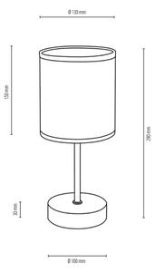 Spot-Light 87791974 - Namizna svetilka BOHO 1xE27/25W/230V hrast