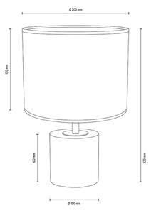 Spot-Light DO708194174 - Namizna svetilka KRETA 1xE27/25W/230V hrast/bež