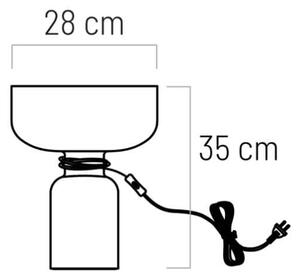 Klausen 108034 - Namizna svetilka ABEL 1xE27/11W/230V modra