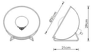 Lucide 05530/31/30 - Namizna svetilka ALVARO 1xE27/40W/230V premer 31 cm črna/zlata