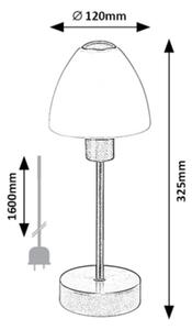 Rabalux 2296 - Zatemnitvena namizna svetilka LYDIA 1xE14/40W/230V črna