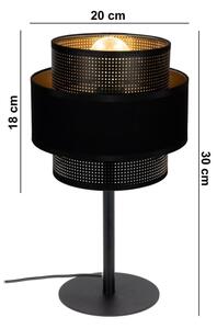 Namizna svetilka NESS 1xE27/60W/230V črna