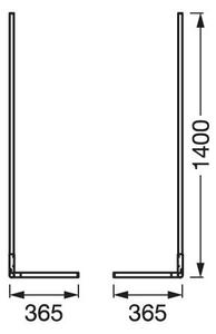 Ledvance - LED RGBW Zatemnitvena talna svetilka SMART+ FLOOR LED/14W/230V Wi-Fi + Daljinski upravljalnik