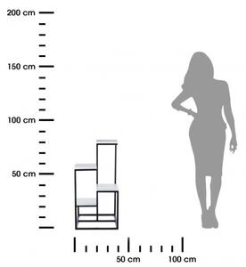 Stojalo za rože KASKADA 79x40 črna/bela