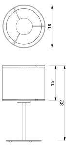 Namizna svetilka LOFT SHADE 1xE27/60W/230V pr. 18 cm bela/zlata