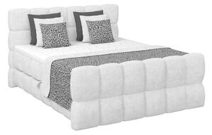 Premium Living Postelja Boxspring Brisbane, Sivobela, 160x200